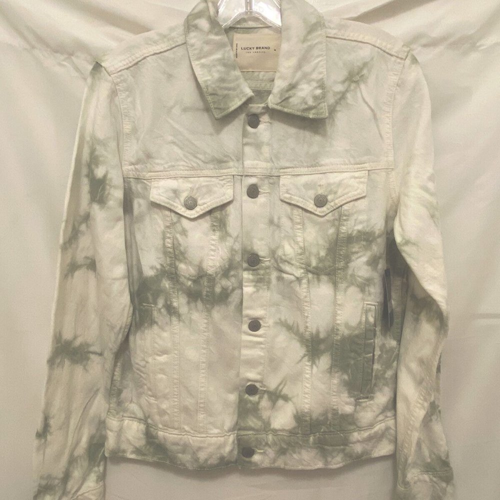 NWT Lucky Brand Jeans Women’s Tie-Dye Green Medium Jean Jacket